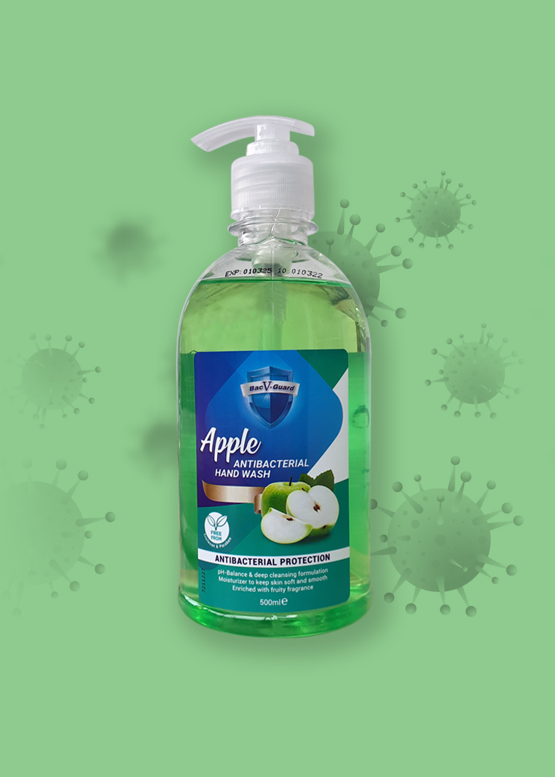Bacv-Guard Antibacterial Hand Wash 500ml – Apple